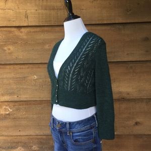 Express Cropped Cardigan Sweater